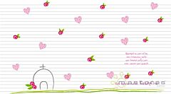 800.092  Κοριτσίστικο ημερολόγιο, με σελιδοδείκτη κορδέλα ζικ-ζακ και καρδιές