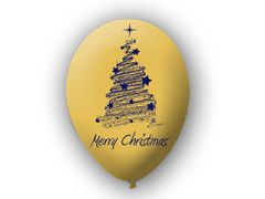 Μπαλόνι 12'' περλέ Merry Christmas (50 τεμάχια)