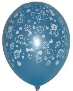 Μπαλόνια 12 ιντσών τυπωμένα γαλάζια με αρκουδάκια 15 τεμάχια ΣΥΣΚΕΥΑΣΜΕΝΑ ND