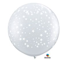 Qualatex Μπαλόνι 3 feet διάφανο αστεράκια ND