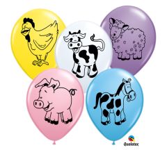 Qualatex Μπαλόνια Farm animals 11 inch 25 τεμάχια ND