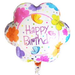 Balloon 18 inch flower shape Happy Birthday ND