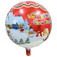 Balloon foil round merry christmas santa 02 BF72