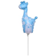 Balloon giraffe minishape light blue