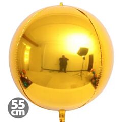 Μπαλόνια Foil Χρυσά 4D Στρογγυλά 55 εκατοστών