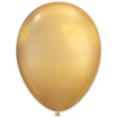 Μπαλόνια χρυσό Chrome 12'' Extra Metallic, συσκευασία 15 τεμαχίων