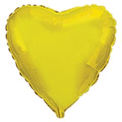 Balloons 18'' heart gold, Flexmetal 