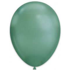 Μπαλόνια πράσινο Chrome 12'' Extra Metallic, συσκευασία 15 τεμαχίων