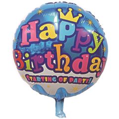 Μπαλόνι 18 ιντσών Happy Birthday γαλάζιο BF1 ND