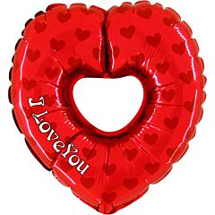 Μπαλόνι foil 36 ιντσών κόκκινη καρδιά με τρύπα Grabo