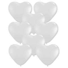 Μπαλόνια καρδιές λευκές 6 ιντσών 30 τεμάχια