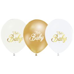 Μπαλόνια 12,5'' Hello Baby (15 τεμάχια) 