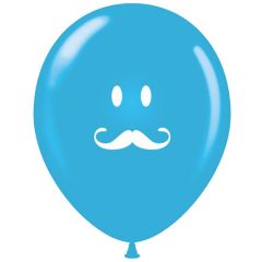 Μπαλόνια 12 ιντσών τυπωμένα με μουστάκι και μάτια 15 τεμάχια ΣΥΣΚΕΥΑΣΜΕΝΑ