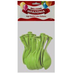 Μπαλόνια 13 ιντσών περλέ lime green15 τεμάχια