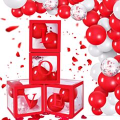 Κουτί Μπαλονιών Κόκκινο LOVE - 4 τεμάχια