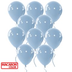Μπαλόνια latex Macaron μπλε-γκρι 12 ιντσών 15 τεμάχια
