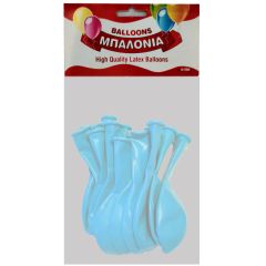 Μπαλόνια latex Macaron γαλάζιο 12 ιντσών 15 τεμάχια