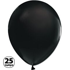Μπαλόνι 12'' (30cm) Μαύρο Ματ (25 Tεμάχια) - Marco Polo Quality Balloons
