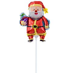 Μπαλόνι minishape Άγιος Βασίλης με στικ έτοιμος για χρήση - Κωδ. Santa 02 
