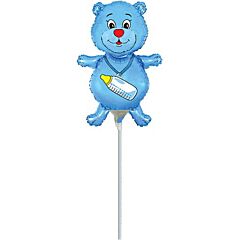 Balloons foil 9 inch FLEXMETAL bear light blue