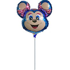 Balloons foil 9 inch FLEXMETAL mickey blue