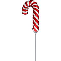 Μπαλόνια minishape Candy σχήμα μπαστούνι με ζαχαρωτά Λευκό Κόκκινο-31 εκατοστά