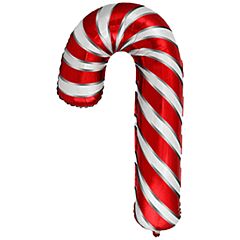 Balloons supershape candy cane white-red 98cm