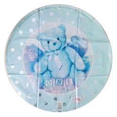 Balloons foil bear baby first birthday boy 18 inch