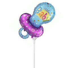 Μπαλόνια πιπίλα γαλάζια welcome baby 25 εκατοστά minishape