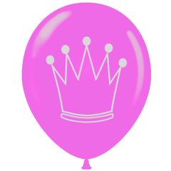 Μπαλόνια 12 ιντσών με στέμμα πριγκίπισσας (15 τεμάχια) 