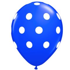 Μπαλόνια 12 ιντσών πουά μπλε 15 τεμάχια ΣΥΣΚΕΥΑΣΜΕΝΑ ND