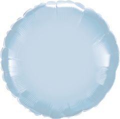 Balloons Foil 18 inch round shape light blue, Flexmetal