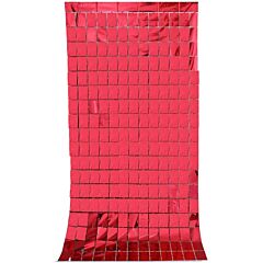 Κουρτίνα κόκκινη μεταλλικό φύλλο διακοσμητικό (2 μέτρα Χ 1 μέτρο) - 4638