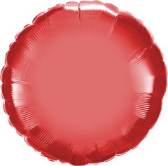 Balloons Foil 18'' round red, Flexmetal