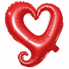 Μπαλόνι 14'' Καρδιά Κόκκινη με τρύπα (Φουσκώνει με Αέρα)