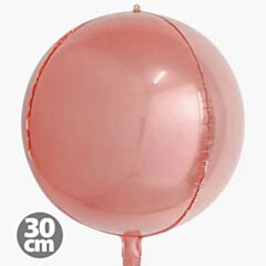 Μπαλόνια Foil RoseGold 4D Στρογγυλά 30 εκατοστών
