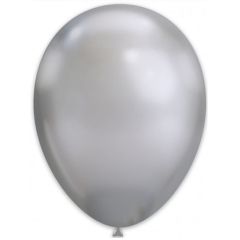 Μπαλόνια Ασημί Extra Metallic Chrome 14 ιντσών, σε συσκευασία 15 τεμαχίων