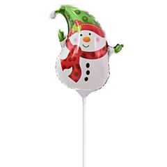 Μπαλόνι minishape Χιονάνθρωπος με στικ έτοιμος για χρήση - Κωδ. Snow 01 