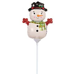 Μπαλόνι minishape Χιονάνθρωπος με στικ έτοιμος για χρήση - Κωδ. Snow 02 