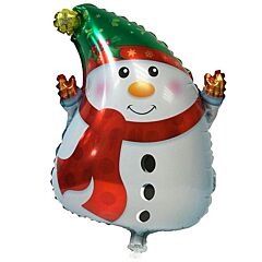 Balloons supershape Snowman with red scarf