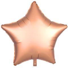 Μπαλόνι foil 18 ιντσών σατινέ Rose Gold αστέρι / συσκευασμένο