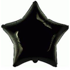 Balloons 18'' star black Flexmetal