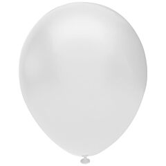 Μπαλόνια 13'' λευκό μεταλλικό (15 τεμάχια)