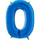 Μπαλόνι αριθμός Νο 0, μπλε 70 cm για ήλιο 