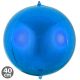 Μπαλόνια foil μπλε 4D στρογγυλά 40 εκατοστών 