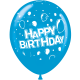 Μπαλόνια 12'' Happy birthday New with balloons all around τύπωμα 15 τεμάχια ΣΥΣΚΕΥΑΣΜΕΝΑ ND