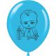Μπαλόνια 12 ιντσών γαλάζια, Baby Boss (15 τεμάχια)