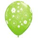 Μπαλόνια 12 ιντσών τυπωμένα με λουλουδάκια all around λαχανί 15 τεμάχια ΣΥΣΚΕΥΑΣΜΕΝΑ ND