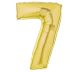 Μπαλόνια foil χρυσό ,νούμερο 7, για φούσκωμα με αέρα