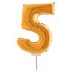 Μπαλόνια foil χρυσό minishape νούμερο 5 (40 εκατοστά)